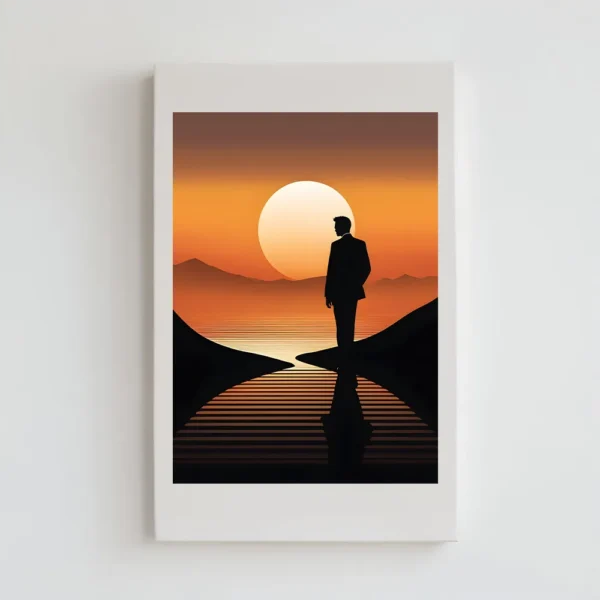 A Striking Enigmatic Man at Sunset Prints