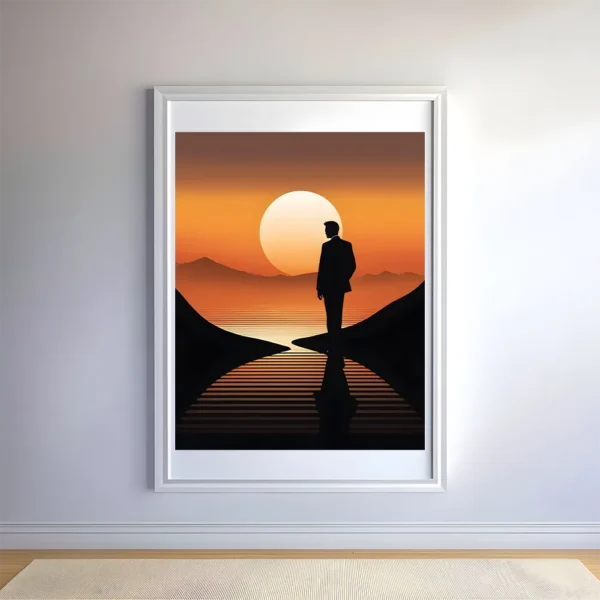 A Striking Enigmatic Man at Sunset Prints