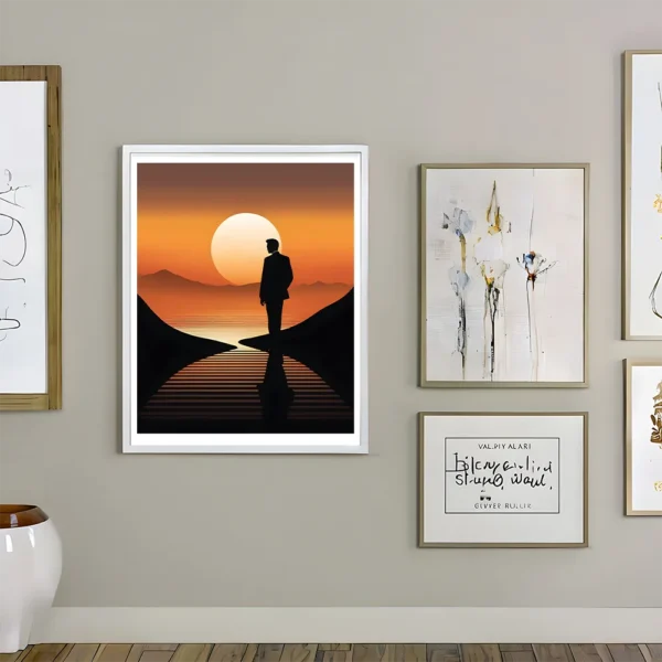 A Striking Enigmatic Man at Sunset Prints