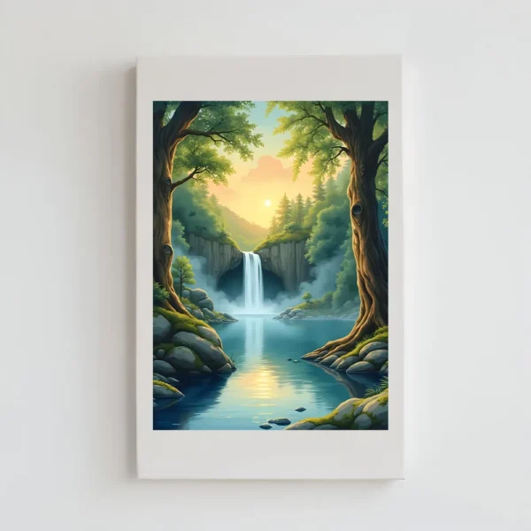 A magical waterfall Printable Wall Art