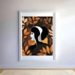 Captivating Lady Among the Leaves Prints