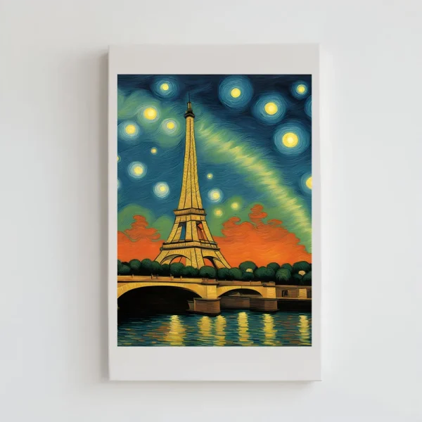 Enchanting Stars Over Paris Prints