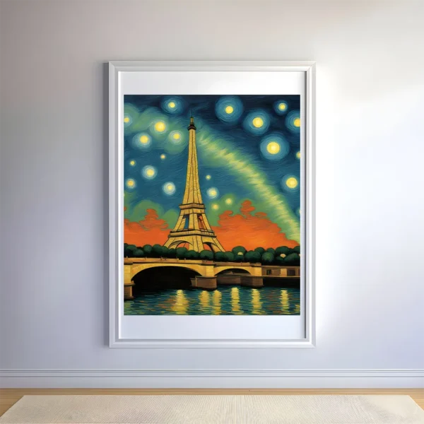 Enchanting Stars Over Paris Prints