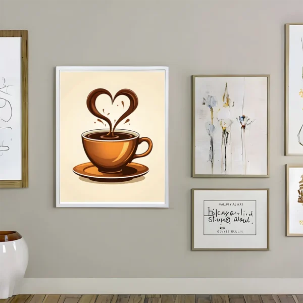 Hot coffee in my heart Printable Wall Art