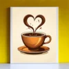 Hot coffee in my heart Printable Wall Art