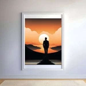 Lonely Sunset over the sea Prints