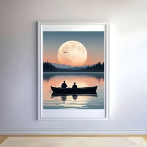 Magical Fishermen Under Moonlight Prints