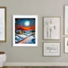 Majestic Icy Winter Moon Printable Wall Art