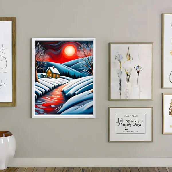 Mesmerizing Red Moon Printable Wall Art
