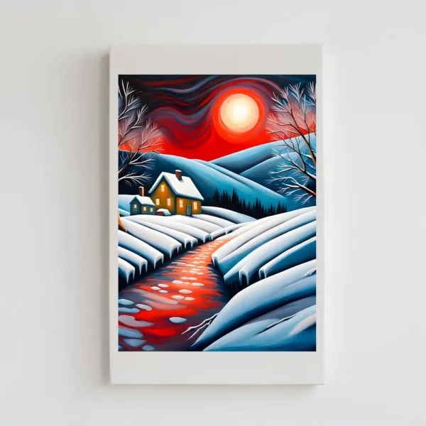 Mesmerizing Red Moon Printable Wall Art