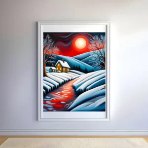 Mesmerizing Red Moon Printable Wall Art