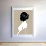 Profile of an elegant lady Prints