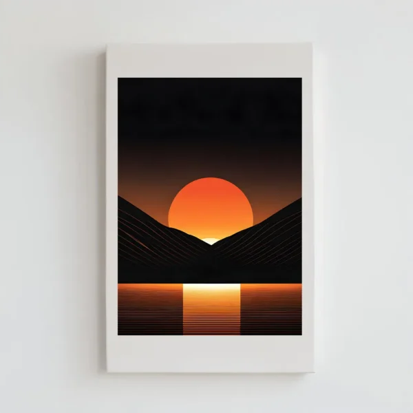 Radiant sunset on the river Prints