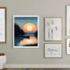 Serene sunset over the lake Prints