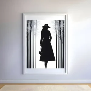 Stunning Elegant Female Silhouette Prints