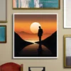 A Calm Man and the Sun Printable Wall Art