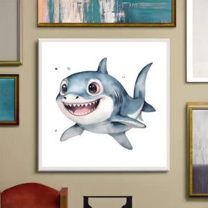 A happy shark Printable Wall Art