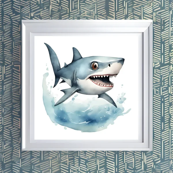 A lurking shark Printable Wall Art