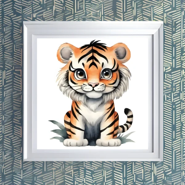 Adorable baby tiger Printable Wall Art