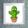 Bold amazed cactus Printable Wall Art