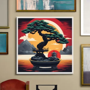 Bonsai on the calm lake Printable Wall Art