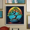 Charming bonsai in blue Printable Wall Art