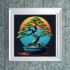 Charming bonsai in blue Printable Wall Art