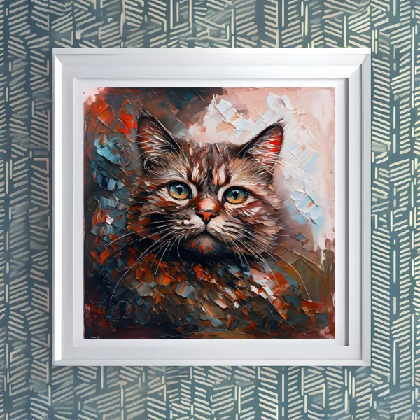 Charming fluffy cat Printable Wall Art