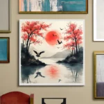 Graceful cranes Printable Wall Art