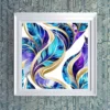 Purple and gold leaves Printable Wall Art