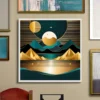 Radiant Golden Night Printable Wall Art