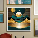 Radiant Golden Night Printable Wall Art