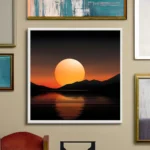 Radiant Red Moon Printable Wall Art