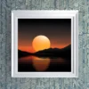 Radiant Red Moon Printable Wall Art