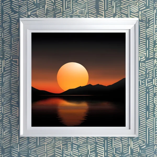 Radiant Red Moon Printable Wall Art