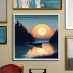 Serene twilight lake Printable Wall Art