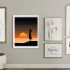 The girl enjoys the sunset Prints