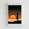 The girl enjoys the sunset Prints